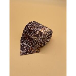 Homemade Tie Brown‎ Abstract Super Soft  Hand Made 3" Necktie